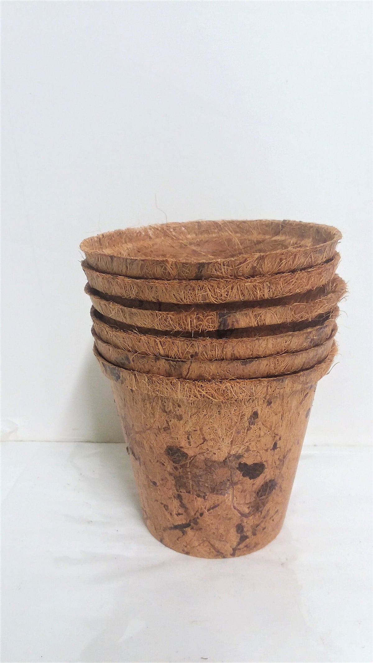 Coir Plant Pots - 4 Inch - Set of 6 with Slow Release Plant Food