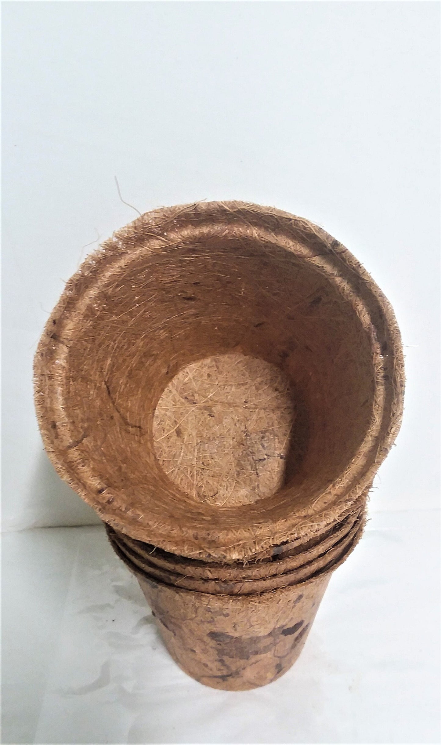 Coir Plant Pots - 4 Inch - Set of 6 with Slow Release Plant Food
